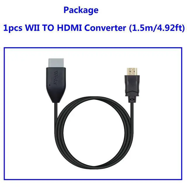 Alt view image 7 of 7 - Wii to HDMI Converter Cable Adapter with Blue Indicator, Ypbpr/Component Image and Bypass (Better Than AV Video Quality),HDTV Cord for Wii to HDMI TV/Monitor (1.5m /4.92FT)