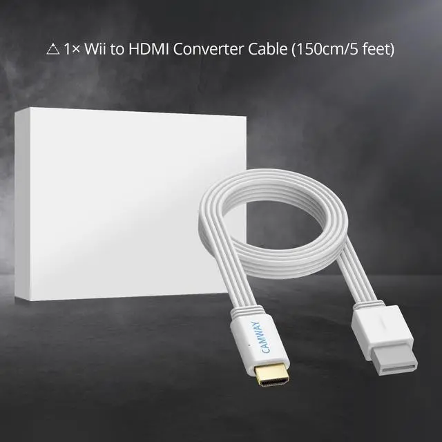 Alt view image 7 of 7 - Wii to HDMI Converter 1080P - Plug & Play Wii HDMI Adapter for Nintendo Wii,Wii U, Connects to HDTV, Monitor, Projector for Zero-Latency Gaming at Home or On the Go, 5ft Cable