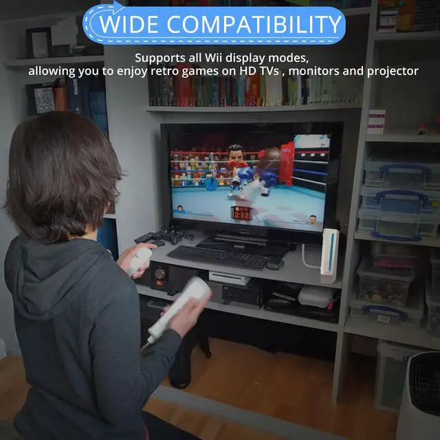 Alt view image 6 of 7 - Wii to HDMI Converter 1080P - Plug & Play Wii HDMI Adapter for Nintendo Wii,Wii U, Connects to HDTV, Monitor, Projector for Zero-Latency Gaming at Home or On the Go, 5ft Cable