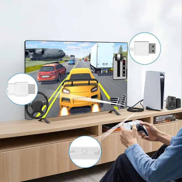 Alt view image 6 of 7 - Wii to HDMI Converter Adapter 1080P Video Output,with 3.5mm Audio Jack