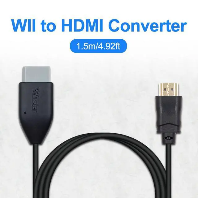 Alt view image 3 of 7 - Wii HDMI Adapter Wii to HDMI Cable 1.5m/4.92ft Video Converter