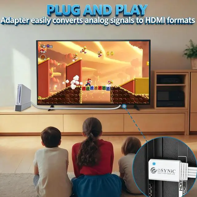 Alt view image 3 of 7 - 1080P WII HDMI Adapter Plug & Play-2M/6.6 FT Compact Cable Design