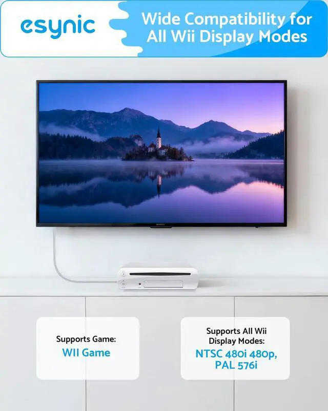Alt view image 7 of 7 - 1080P WII HDMI Adapter Plug & Play-2M/6.6 FT Compact Cable Design