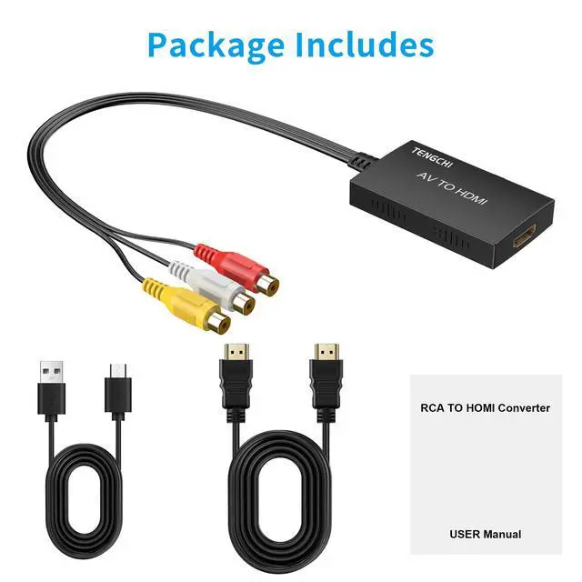 Alt view image 6 of 7 - RCA to HDMI Converter, AV to HDMI Adapter