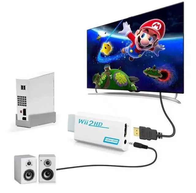 Alt view image 2 of 6 - Wii to HDMI Adapter, WII to Hdmi Converter, Connect Wii Console to HDMI Display Monitor with 3.5mm Audio Supports All Wii Display Modes
