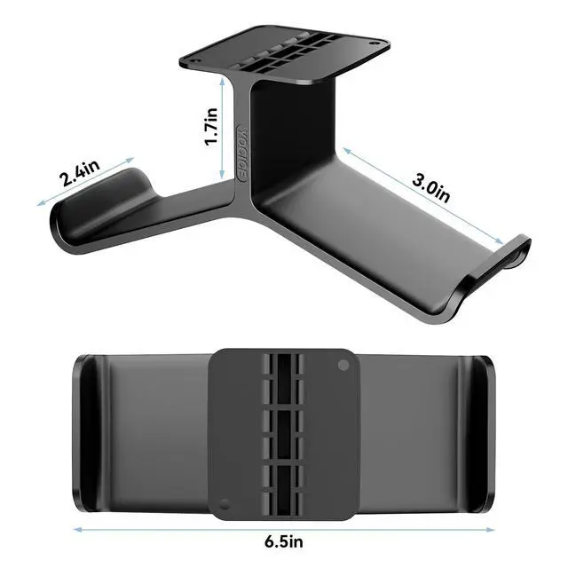 Alt view image 6 of 6 - Controller Holder,Headphone Stand Headset and Controller Stand Under Desk Controller Holder with Strong Double Sided Tape Universal Design for Xbox ONE, PS5, PS4, PC