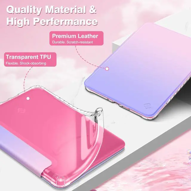 Alt view image 4 of 7 - Clear Case for 7" Kindle Paperwhite 12th Gen 2024 & Kindle Colorsoft | Soft Light TPU Cover, Transparent Back, Scratch-Proof, Auto Wake/Sleep, for Paperwhite 2024 12th Generation, Fantasy Ombre
