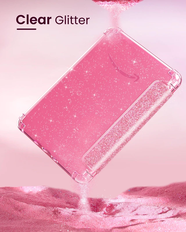 Alt view image 3 of 7 - Case for 7" Kindle Paperwhite 12th Gen & Colorsoft 2024, Glitter Pink | Scratch-Proof, Sparkly Clear Back, Full Protection, Light Shell, Auto Wake/Sleep,for Kindle Paperwhite & Colorsoft 2024/2025