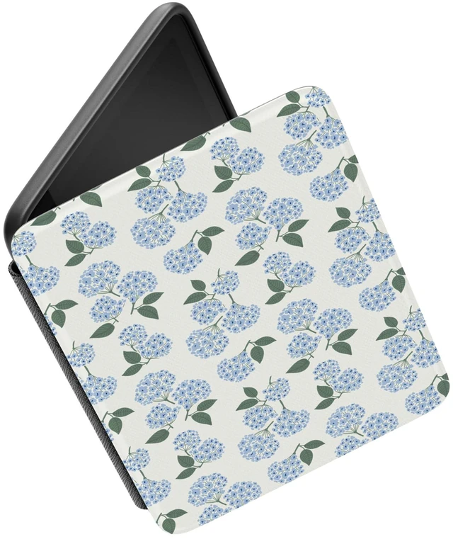 Alt view image 4 of 6 - Kindle Case | Nantucket Cottage | Blue Hydrangea | Compatible with 7" Kindle Colorsoft and 7" Kindle Paperwhite (12th Generation 2024 Models)