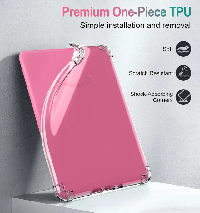Alt view image 4 of 7 - Case for 7" Kindle Paperwhite 12th Gen 2024 & Kindle Colorsoft, Clear | for Signature Edition 2024, Ultra Thin Clear Flexible Transparent TPU Skin Bumper Back Cover Shell