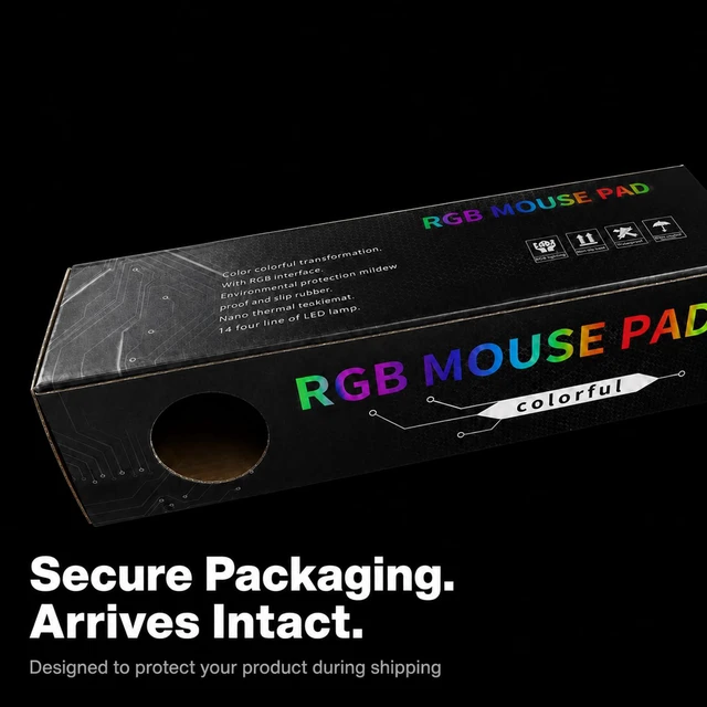 Alt view image 4 of 7 - RGB Gaming Mouse Pad, 0.16 Inch Thickness, 31.5" x 11.8" Large Mouse Pad for Desk, 14 Light Modes Desk Mat, Waterproof, for PC Laptop Office Gaming Use