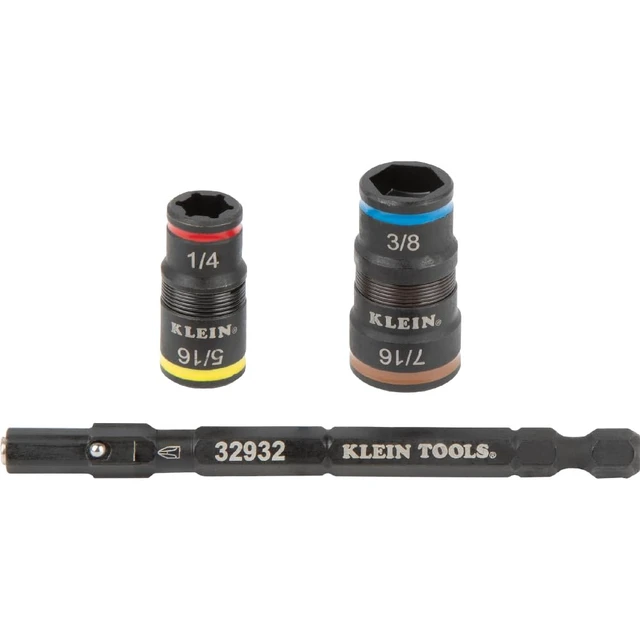 Alt view image 4 of 7 - 85515HD 3-Piece Tool Set, Mini-Ratchet, 12-in-1 Impact Stubby Multi-Bit Driver and 5-in-1 SAE Impact Socket Set, Tools for Tight Spaces