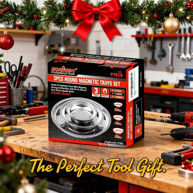 Alt view image 2 of 7 - Magnetic Tray | 3-Piece | Round Magnetic Parts Tray | 3 Inch 4 Inch 6 Inch Magnetic Tray for Mechanic's | Stainless Steel