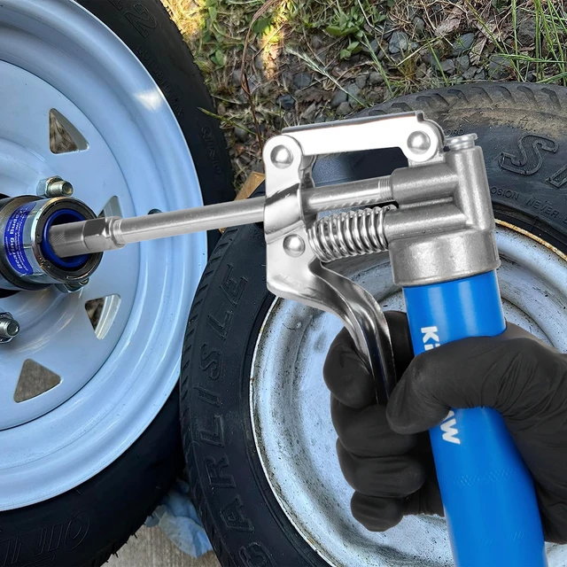 Alt view image 5 of 7 - Mini Grease Gun (3000PSI) with Double 3oz Cartridge Grease and 12'' Flex Hose, Reinforced Coupler for Automotive,Marine