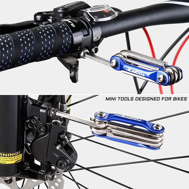 Alt view image 6 of 7 - Bike Multi-Tool Mini Multitool Kit | 6 in 1 Lightweight Stainless Steel Tool With 3/4/5/6mm Hex Key and Phillips Screwdriver for Mountain Bicycle Road Bike MTB