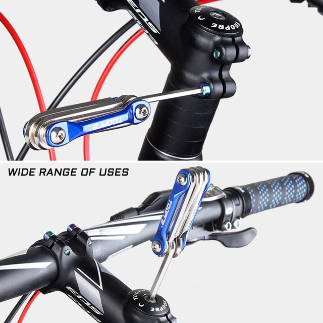 Alt view image 5 of 7 - Bike Multi-Tool Mini Multitool Kit | 6 in 1 Lightweight Stainless Steel Tool With 3/4/5/6mm Hex Key and Phillips Screwdriver for Mountain Bicycle Road Bike MTB