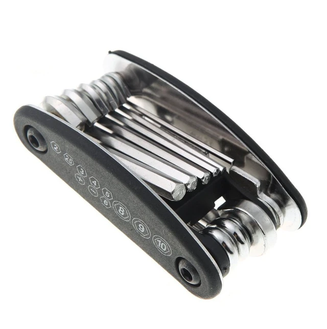 Alt view image 2 of 7 - Motorcycle Bike Mechanic Repair Tool Kit with 16 In 1 Multi-Function Allen Key Multi Hex Wrench Screwdriver for Home Outdoor Travel Camping Sport Bicycle Cycling