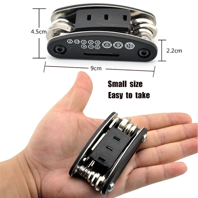 Alt view image 6 of 7 - Motorcycle Bike Mechanic Repair Tool Kit with 16 In 1 Multi-Function Allen Key Multi Hex Wrench Screwdriver for Home Outdoor Travel Camping Sport Bicycle Cycling