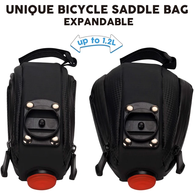 Alt view image 2 of 7 - A36 Bike Repair Kit with Taillight - Waterproof Bicycle Saddle Bag, 16-in-1 Multi-Tool, Glueless Tire Tube Patches & Tire Levers, Complete Under-Seat Pack for Cyclists