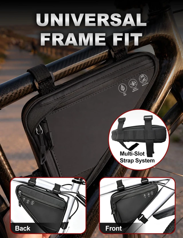Alt view image 6 of 7 - Bike Repair Kit with 2L Waterproof Bike Frame Bag | Mini Pump, Tire Levers, Chain Breaker, Multitool, Patch Kit, Portable Bicycle Tool Set for MTB, Ebike, Road Cycling