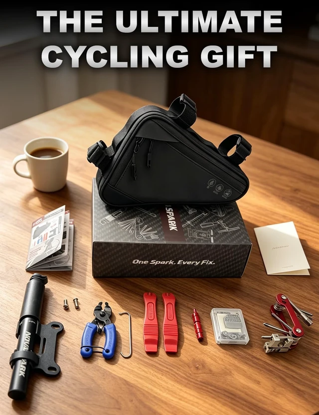 Alt view image 7 of 7 - Bike Repair Kit with 2L Waterproof Bike Frame Bag | Mini Pump, Tire Levers, Chain Breaker, Multitool, Patch Kit, Portable Bicycle Tool Set for MTB, Ebike, Road Cycling