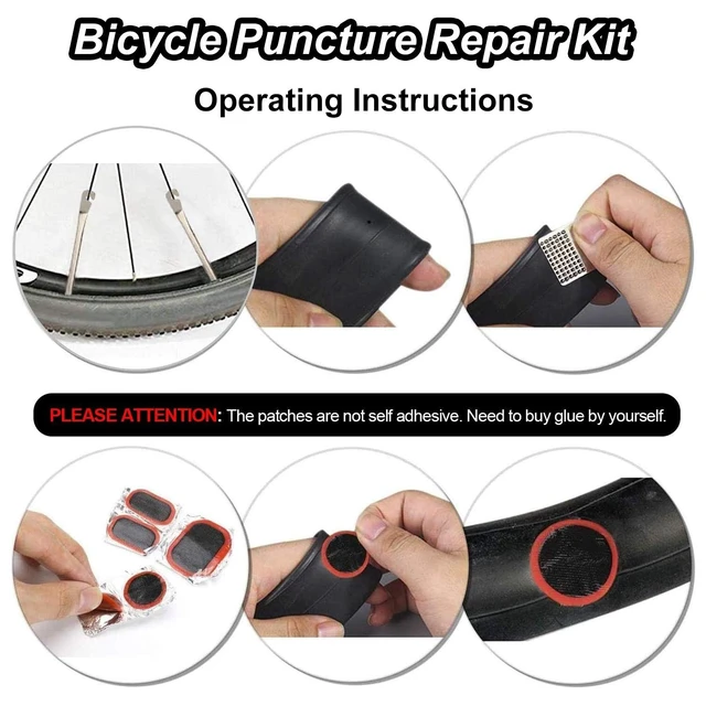 Alt view image 6 of 7 - Multi-Function Bike Cycling Mechanic Repair Kit with 3pc Tire Lever 5pc Tyre Patches Tire Rasp Work Bag