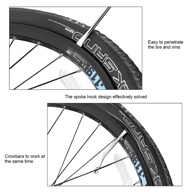 Alt view image 5 of 7 - Multi-Function Bike Cycling Mechanic Repair Kit with 3pc Tire Lever 5pc Tyre Patches Tire Rasp Work Bag
