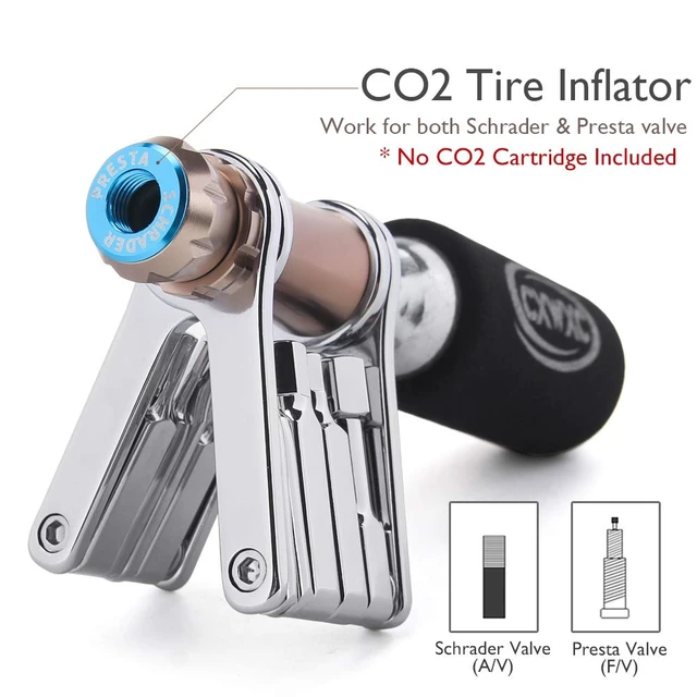 Alt view image 3 of 7 - Bike Tool Mini 11 in 1 Multi-Tool - Chain Tool/Torx/Hex/Screwdriver | Bicycle Multitool Kit - Cycling Mechanic Repair Tools with CO2 Inflator for Road and Mountain Bikes