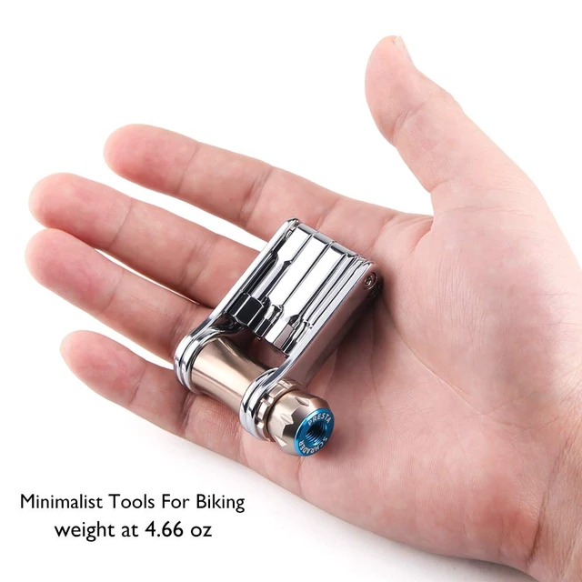 Alt view image 4 of 7 - Bike Tool Mini 11 in 1 Multi-Tool - Chain Tool/Torx/Hex/Screwdriver | Bicycle Multitool Kit - Cycling Mechanic Repair Tools with CO2 Inflator for Road and Mountain Bikes
