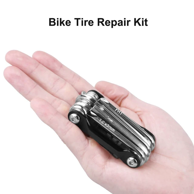 Alt view image 5 of 7 - Multi-Tool for Road and Mountain Bikes | Bike Repair Tool for Road and Mountain Bikes, Chain Breaker, Bike Multitool, Tire Repair Kit with 12 Precision Tools