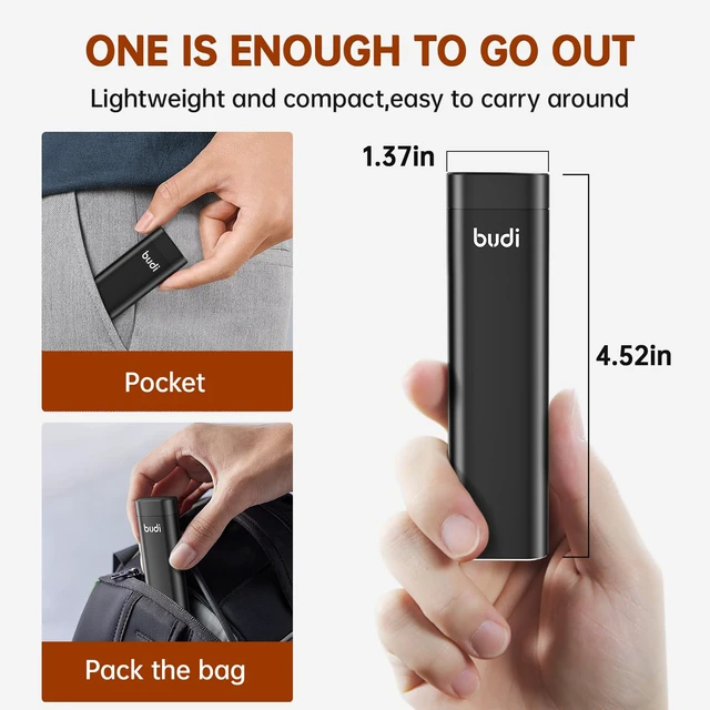 Alt view image 7 of 7 - USB Adapter KitMultifunctional Compact Cable Card, Travel Portable Aluminum Storage Case with Micro USB A Type C Light, PD65W Charging Cable Set, Sim Card Tray Eject Tool and Slot Case-Black