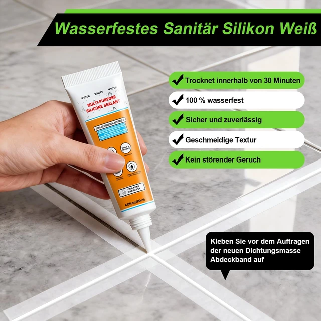 Alt view image 5 of 7 - White Silicone Caulk Set-12oz Waterproof Silicone sealant,5 in 1 Caulk Tool | Caulk Remover Tool & Caulk Finishing Tool,Silicone Caulking Tool Kit of Bathroom Caulk, Shower Caulk, Bathtub Caulk
