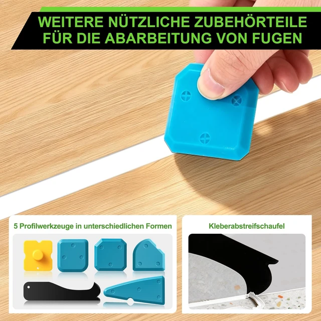 Alt view image 6 of 7 - White Silicone Caulk Set-12oz Waterproof Silicone sealant,5 in 1 Caulk Tool | Caulk Remover Tool & Caulk Finishing Tool,Silicone Caulking Tool Kit of Bathroom Caulk, Shower Caulk, Bathtub Caulk