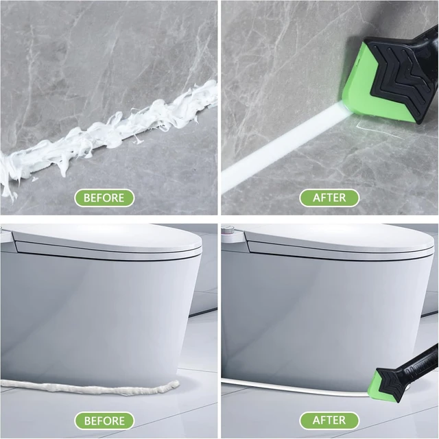 Alt view image 4 of 6 - 3 in 1 Silicone Caulking Tool Kit, Caulk Remover Tool&Caulk Tool | Stainless Steel Caulk Scraper, Caulk Finishing Tool of 6 Silicone Pads, Caulk Tools for Kitchen Bathroom Tile Shower Window