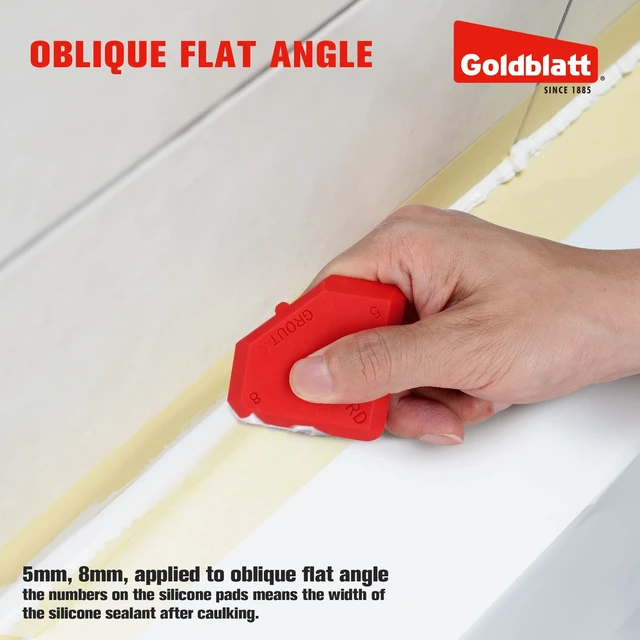 Alt view image 5 of 7 - Grout Removal Tool with 3 Stainless Blades, Caulk Scraper Remover | 3 Metal Blades + 3 Finishing Tool, Multi-angle Smoothing, Caulk Remover Tool, Grout Scraper, for Silicone on Tub & Sink
