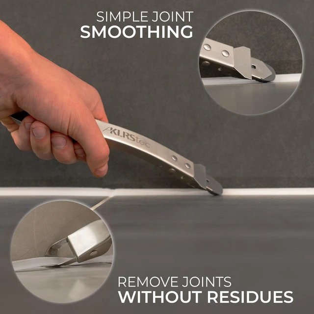 Alt view image 5 of 7 - Silicone Caulking Tool Kit, 4 in 1 Caulk Remover Tool & Scraper | Silicone caulk remover tool, stainless steel blade, foldable caulking tool design