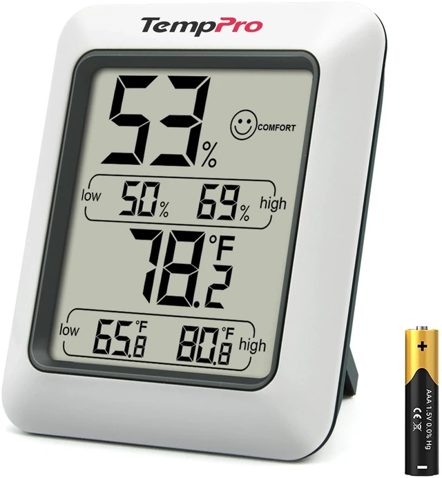 Main image of TP50 Digital Hygrometer Indoor Thermometer Room Thermometer | Humidity Meter Humidity Gauge with Temperature Humidity Monitor for House Office Celler Kitchen Greenhouse RV