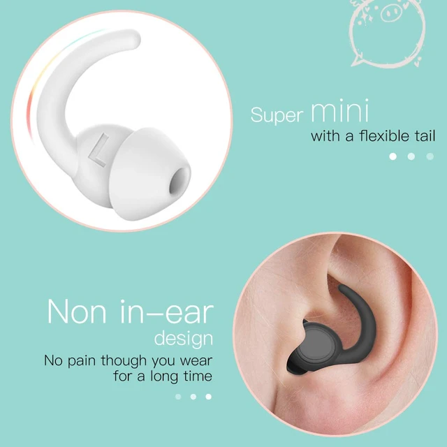 Alt view image 6 of 7 - Ear Plugs for Sleeping, 33dB Noise Cancelling Silicone Reusable | Jellyfish Bionic Design, Side Sleeper Friendly, 2 Pairs, S/L, Washable, Waterproof for Swimming, Travel Essential, Latex-Free