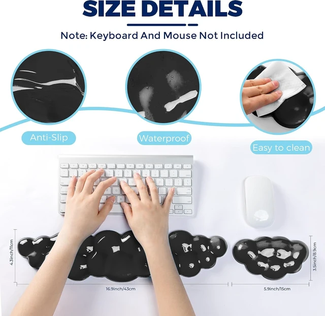 Alt view image 4 of 6 - Gel Cloud Wrist Rest - Cloud Mouse Wrist Rest Pad Mouse Support for Office Gaming Pad Computer Laptop Ergonomic Comfortable Pain Relief