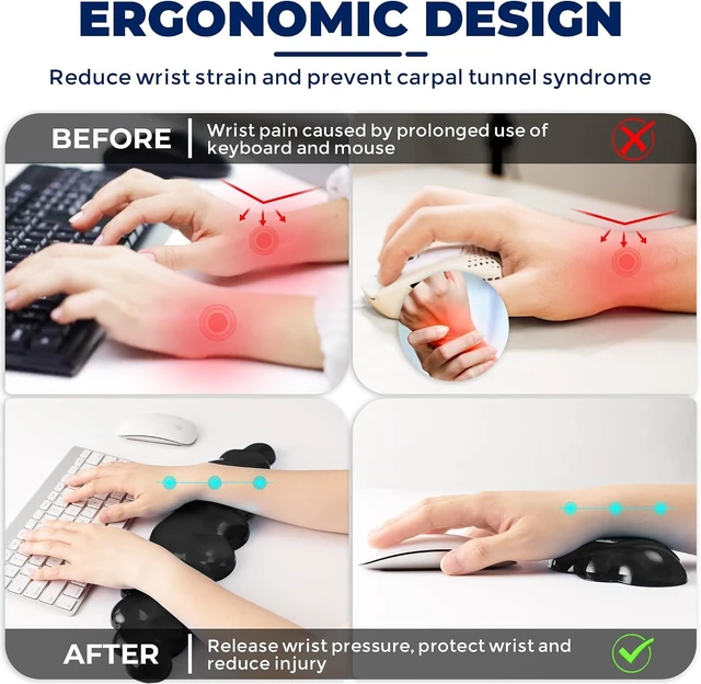 Alt view image 3 of 6 - Gel Cloud Wrist Rest - Cloud Mouse Wrist Rest Pad Mouse Support for Office Gaming Pad Computer Laptop Ergonomic Comfortable Pain Relief