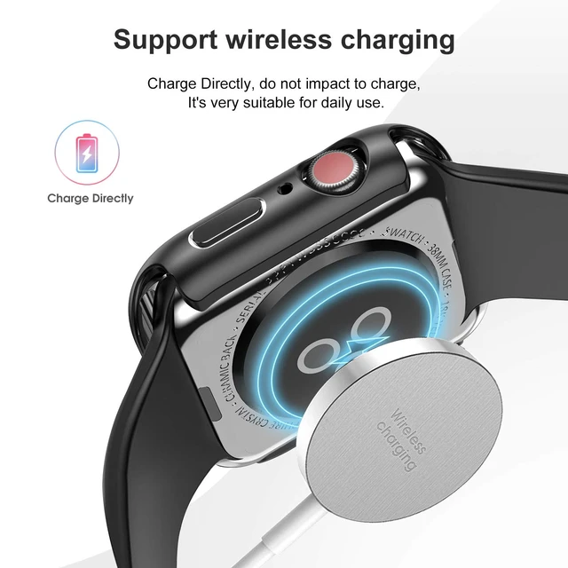 Alt view image 3 of 7 - 6 Pack Tempered Glass Hard Case for Apple Watch Series 11 10 46mm | Screen Protector Cases Full Protective Cover Ultra-thin Shockproof Iwatch Bumper (Red+Orange+Yellow+Green+Blue+Purple, 46 mm)