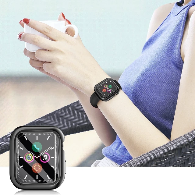 Alt view image 7 of 7 - 6 Pack Tempered Glass Hard Case for Apple Watch Series 11 10 46mm | Screen Protector Cases Full Protective Cover Ultra-thin Shockproof Iwatch Bumper (Red+Orange+Yellow+Green+Blue+Purple, 46 mm)