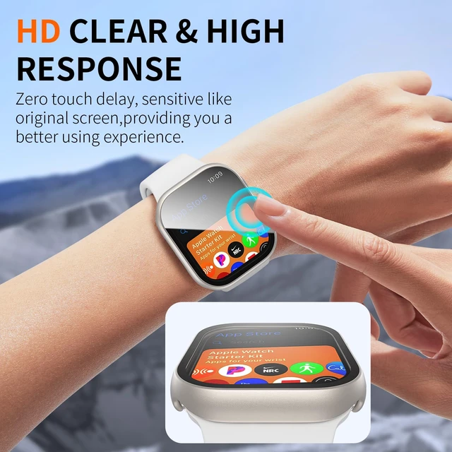 Alt view image 3 of 6 - 6 Pack Case with Screen Protector for 46mm Apple Watch Series 11/10 | Ultra-Thin Scratch Resistant Tempered Glass Cover Full Protective Hard PC Bumper Compatible with iWatch Series 11 10 46mm