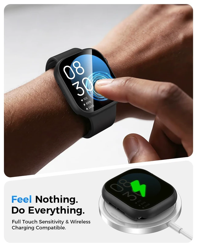 Alt view image 6 of 7 - IP67 Waterproof Case with Glass for Apple Watch Series 11/10 46mm | Water-Resistant & Anti-Fog, Tempered Glass Screen Protector Hard PC Cover for iWatch Series 11 46 mm, Sensitive Touch