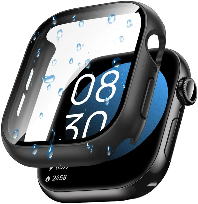 Main image of IP67 Waterproof Case with Glass for Apple Watch Series 11/10 46mm | Water-Resistant & Anti-Fog, Tempered Glass Screen Protector Hard PC Cover for iWatch Series 11 46 mm, Sensitive Touch