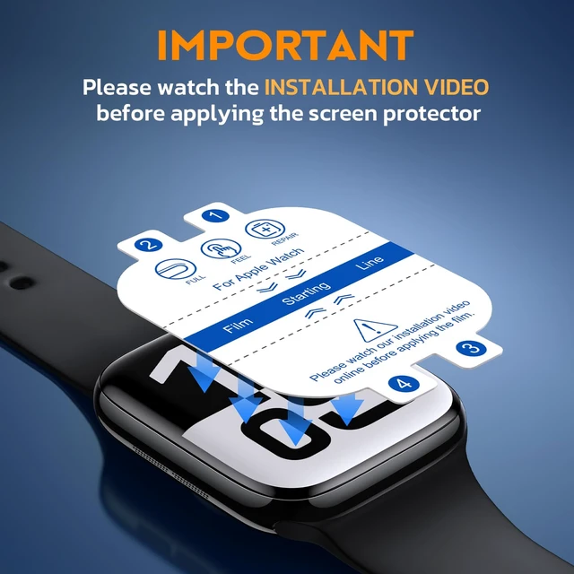 Alt view image 3 of 7 - 6 Pack Soft Screen Protector for 46mm Apple Watch Series 12/11/10 | TPU Screen Cover for 12/11/10, No Bubble Easy Installation High Definition Protection