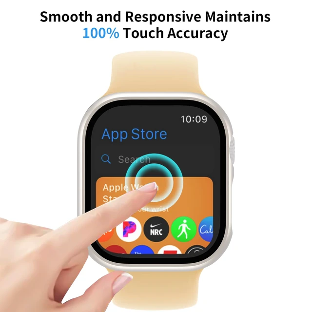 Alt view image 5 of 6 - 6 Pack Case with Screen Protector for Apple Watch Series 11/10 46mm | Face Cover with Tempered Glass for iWatch 11/10 46mm, Scratch Resistant, Sensitive Touch Protection Hard PC Bumper