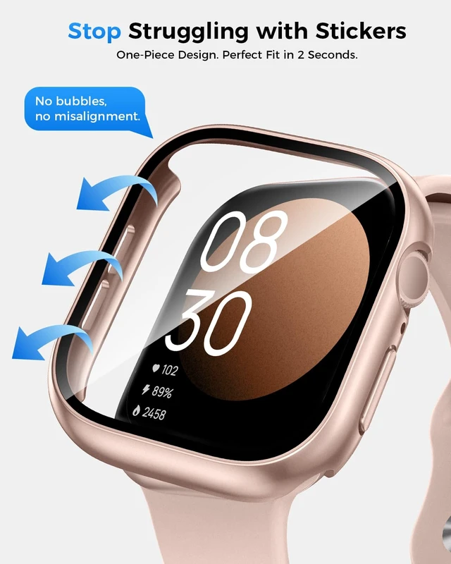 Alt view image 7 of 7 - IP67 Waterproof Case with Glass for Apple Watch Series 11/10 46mm | Water-Resistant & Anti-Fog, Tempered Glass Screen Protector Hard PC Cover for iWatch Series 11 46 mm, Sensitive Touch