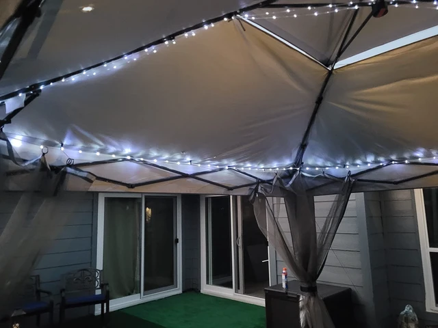 Alt view image 7 of 7 - Solar Rope Light 33FT 100L IP65 Weatherproof Outdoor LED Copper Fairy String Tube Lights for Party Garden Porch Yard Home Wedding Vacation New Year Holiday Decoration Lighting(Cool White)