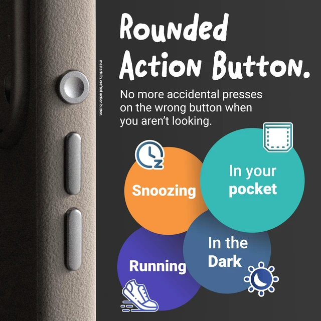 Alt view image 2 of 7 - Case for iPhone 18 Pro Max MagSafe Compatible, Aluminum Buttons, Camera Control & Rounded Action Button, Slim Textured TPU, Minimalist DuneX Series (Sandstone, 18 Pro Max)